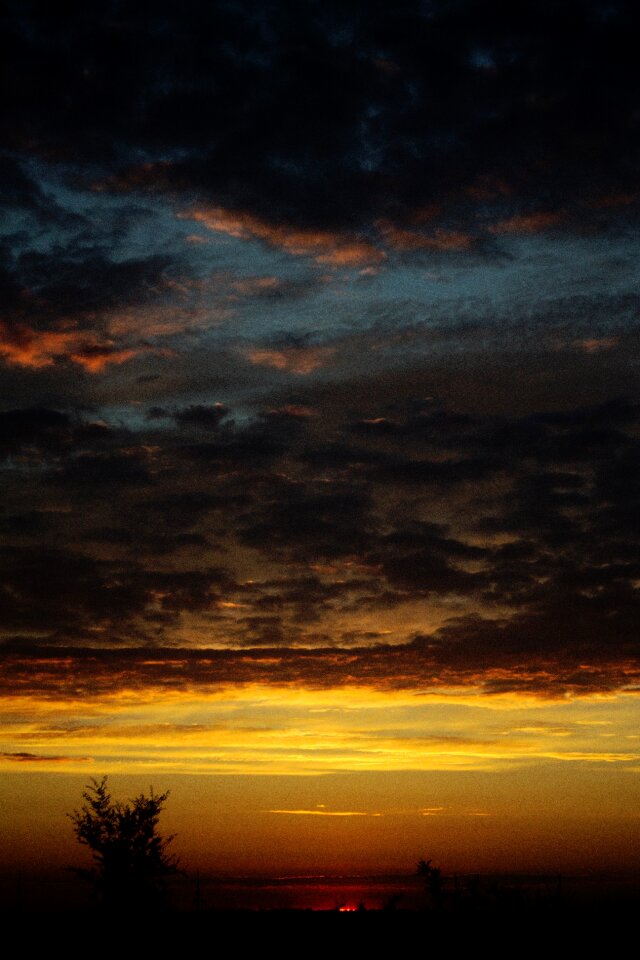 Clouds sun sunset photo