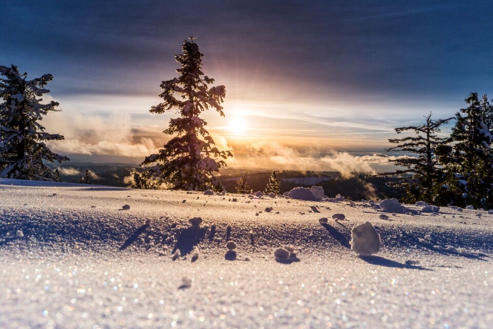 Winter landscape nature photo