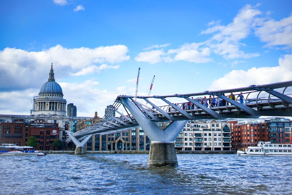 Millennium bridge the river thames bridge