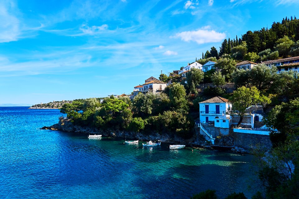 Mediterranean greek island village