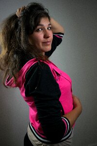 Beautiful portrait studio black hair