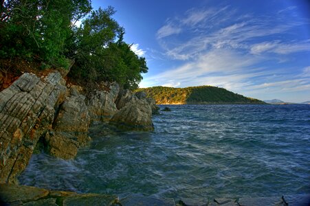 Stone coast water photo