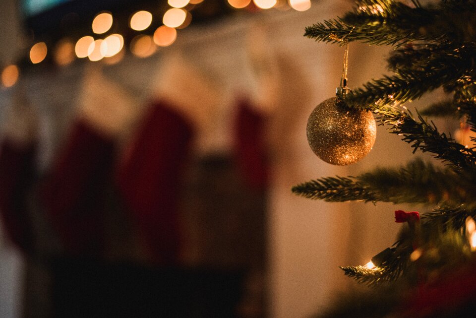 Decoration glitters blur