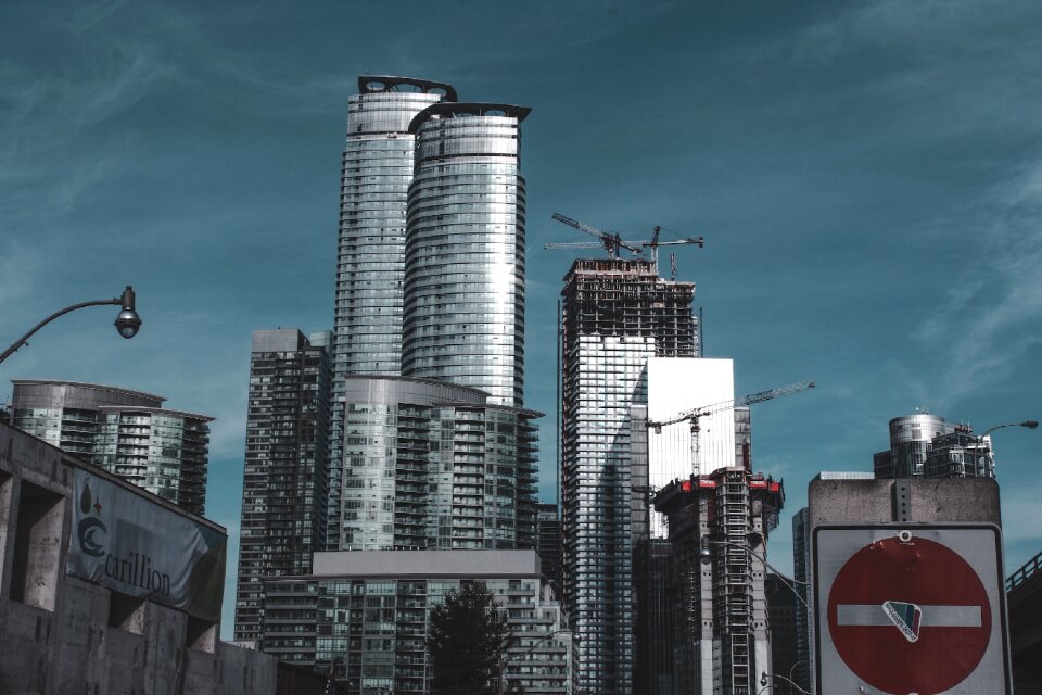 Architecture skyscrapers sky