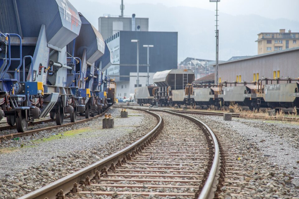 Railway rail traffic rails