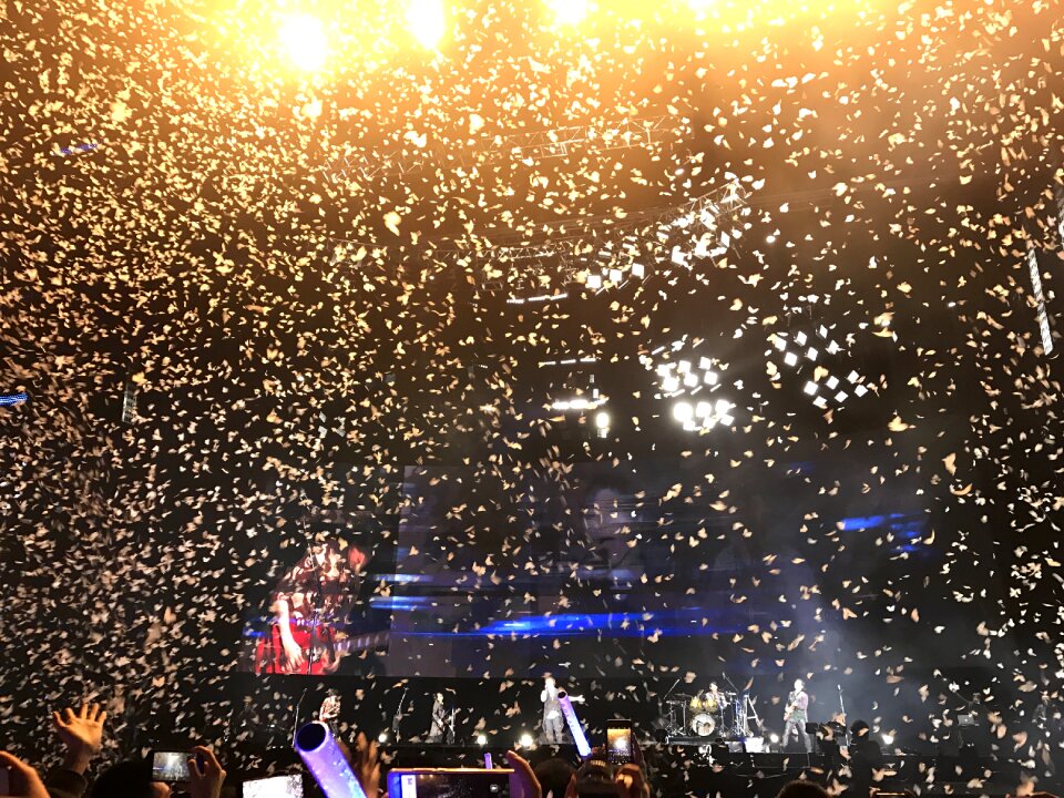 Concert music festival colored ribbon