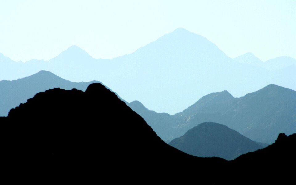 Sky blue silhouette