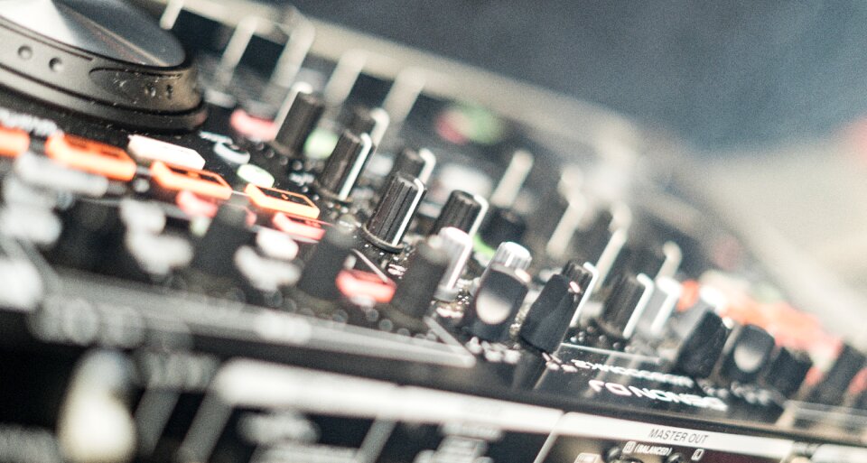 Disco technical device sound mixer