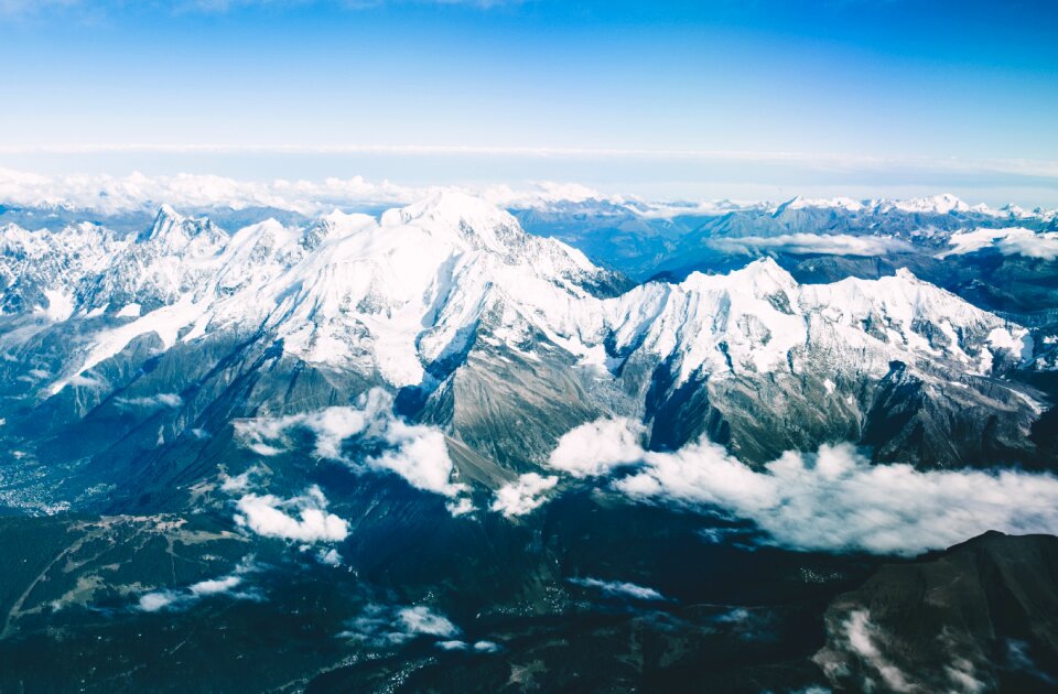 Snow cliffs landscape