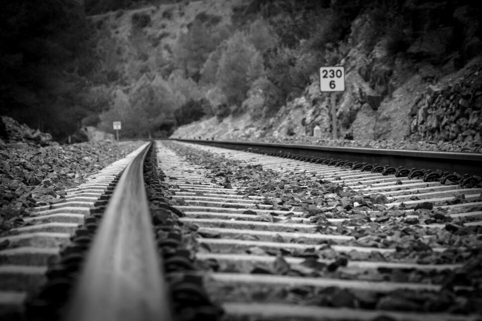 Transport to train monochrome