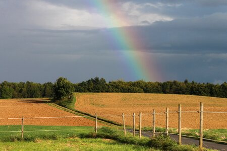 Rainbow colors evening sun weather photo