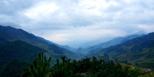 North west mountains and hills vietnam