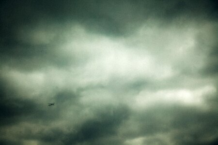 Storm grey airplane photo