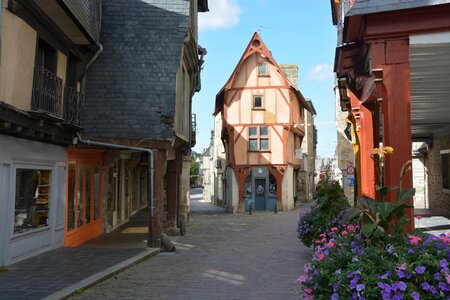 Brittany france old houses photo