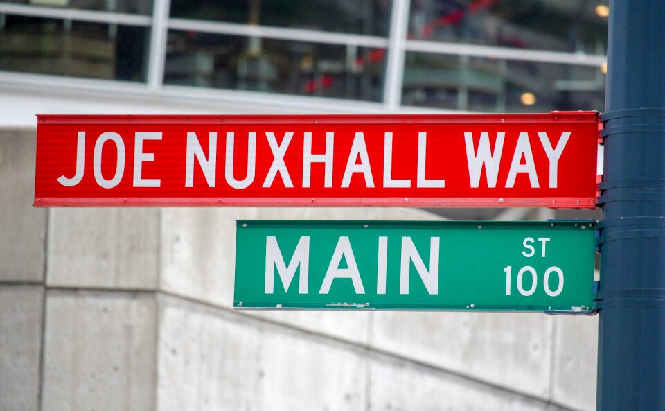 Direction sign outdoors