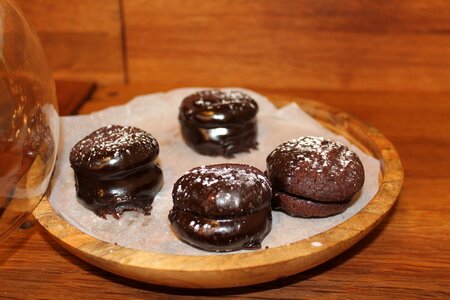 Desert chocolate muffin photo