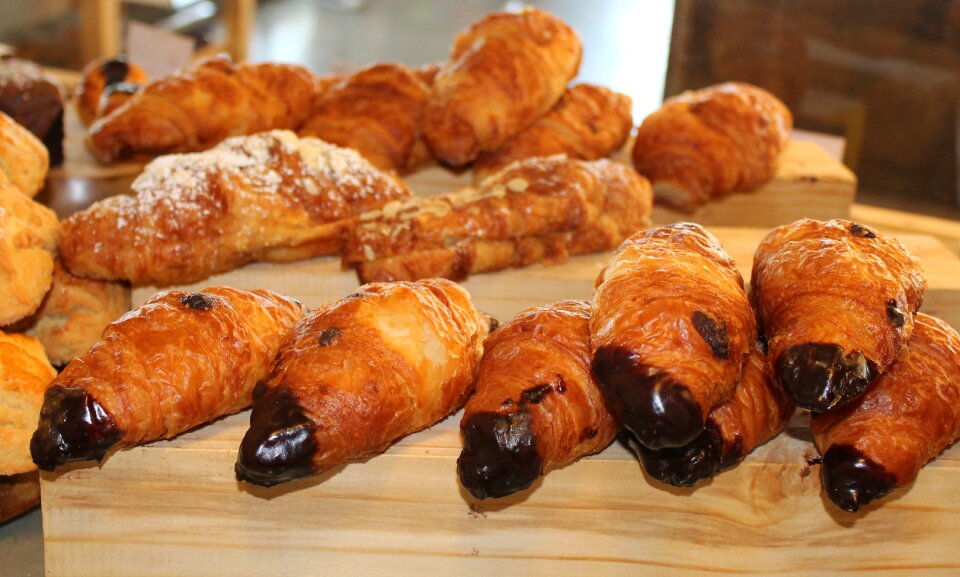 Desert chocolate croissant