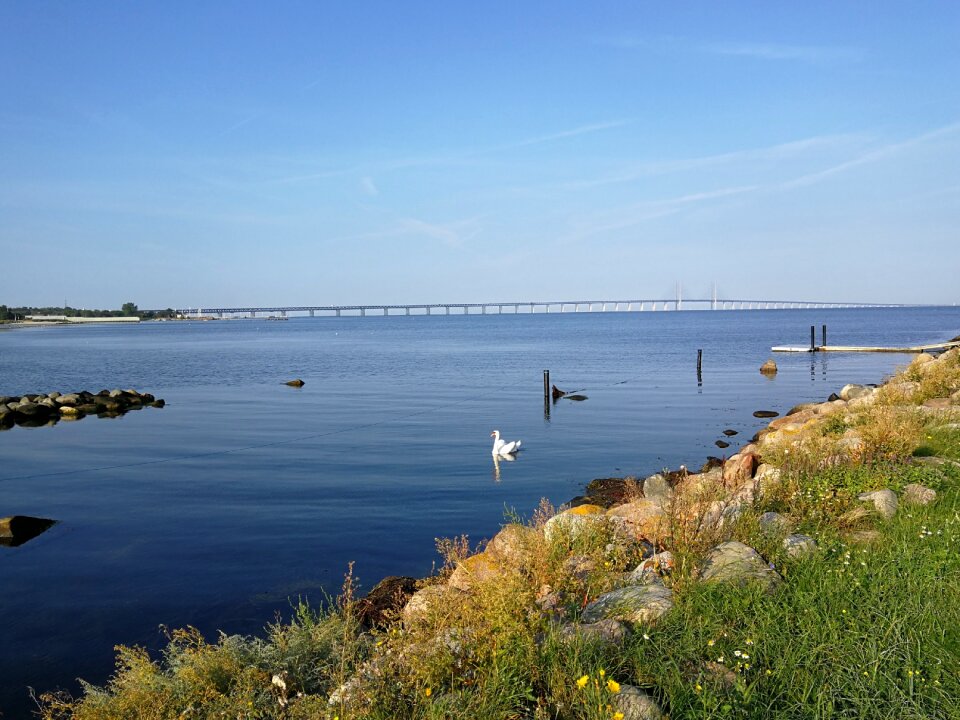 Water blue sky