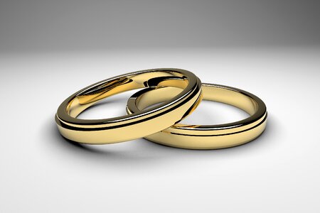 Wedding rings gold photo