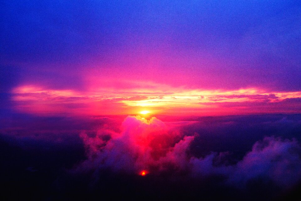 Purple pink clouds