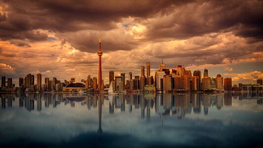 Sunset dawn reflection