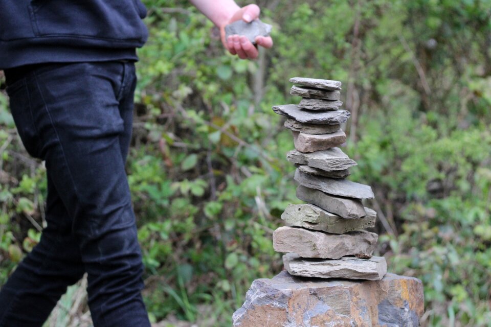 Artwork build stone tower