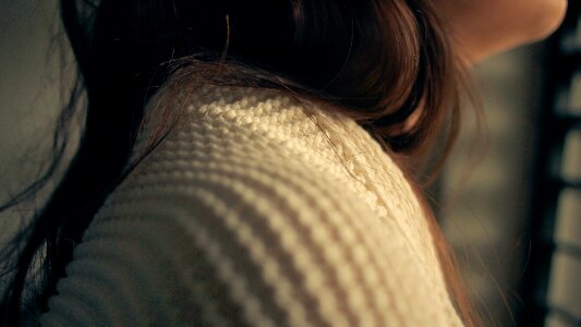 Lady knitted sweater