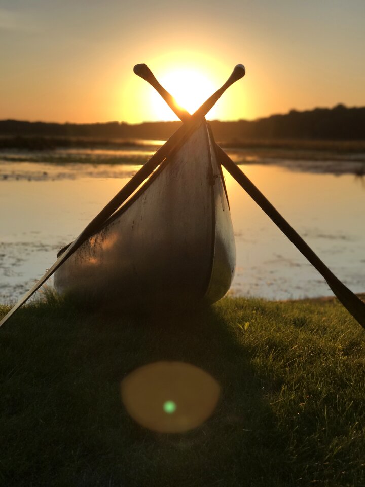 Summer canoeing paddle photo