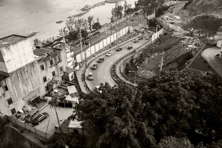 Black and white chongqing overlook