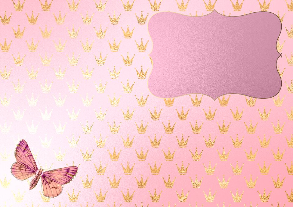 Butterfly pink vintage