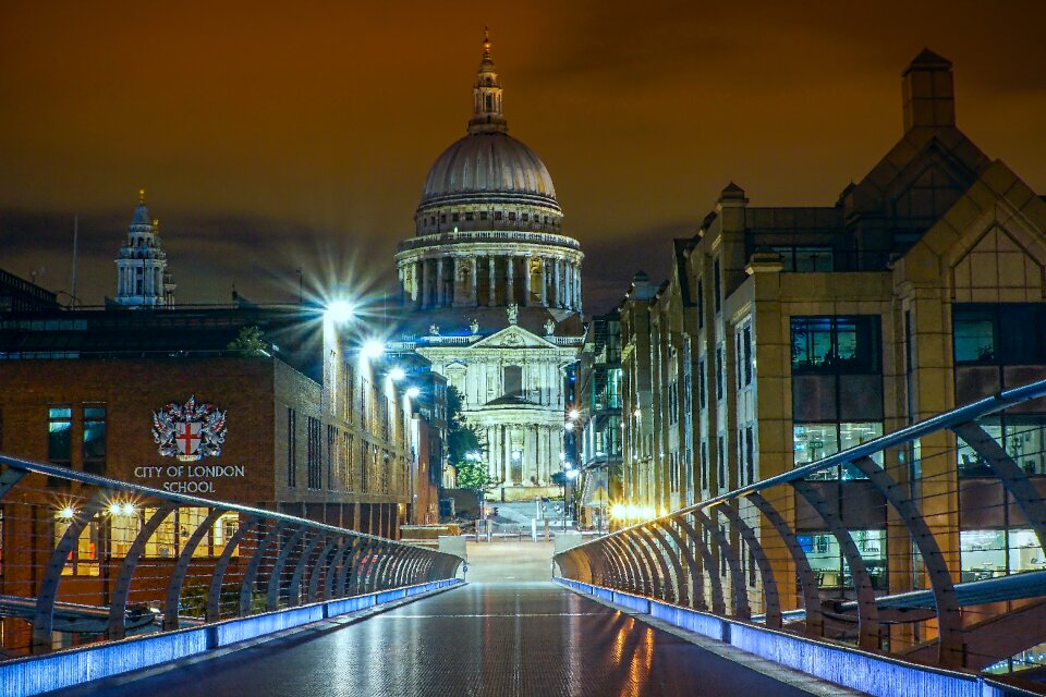 Landmark cityscape night