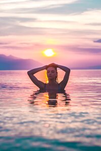 Sunset relaxation summer