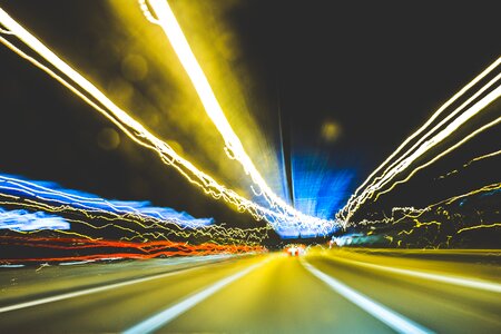 Lights highway night