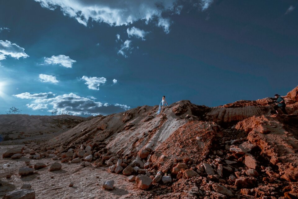 Hills sky clouds