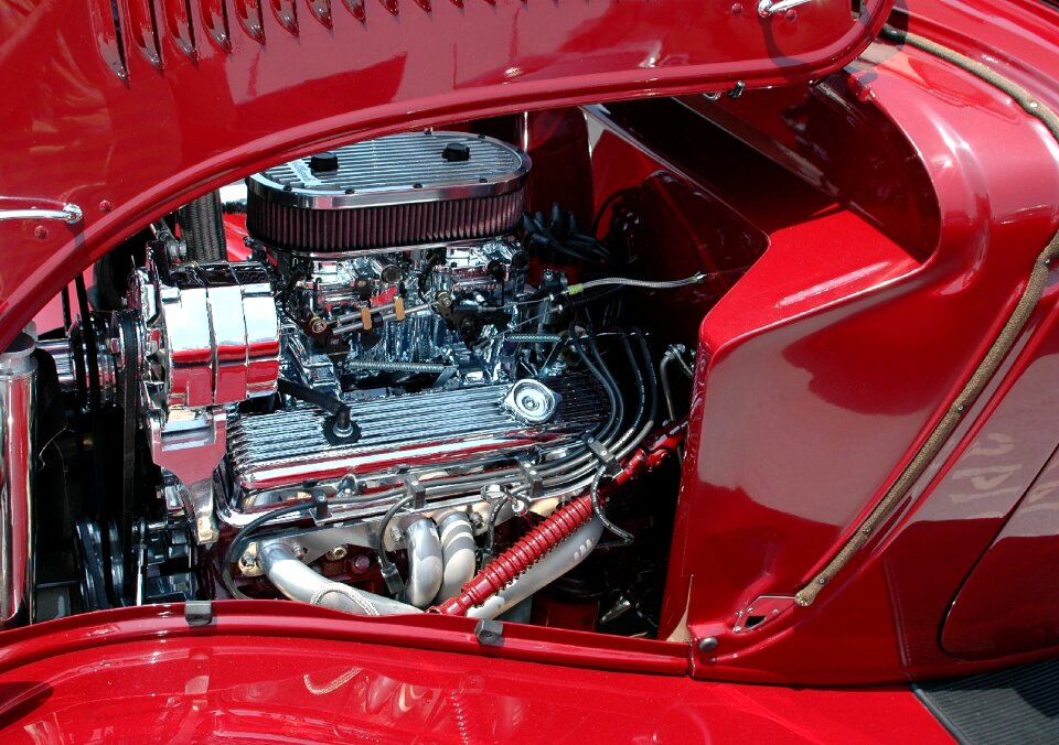 Vehicle engine chrome