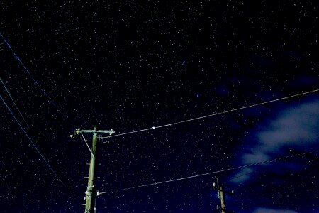 Wires cables night photo