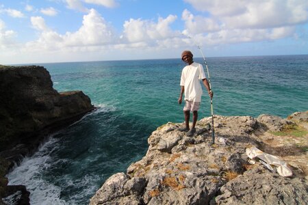 Barbados nature cliff