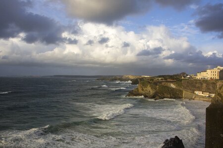 Cliffs water rocky coast