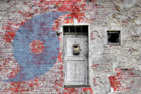 Wall brick door