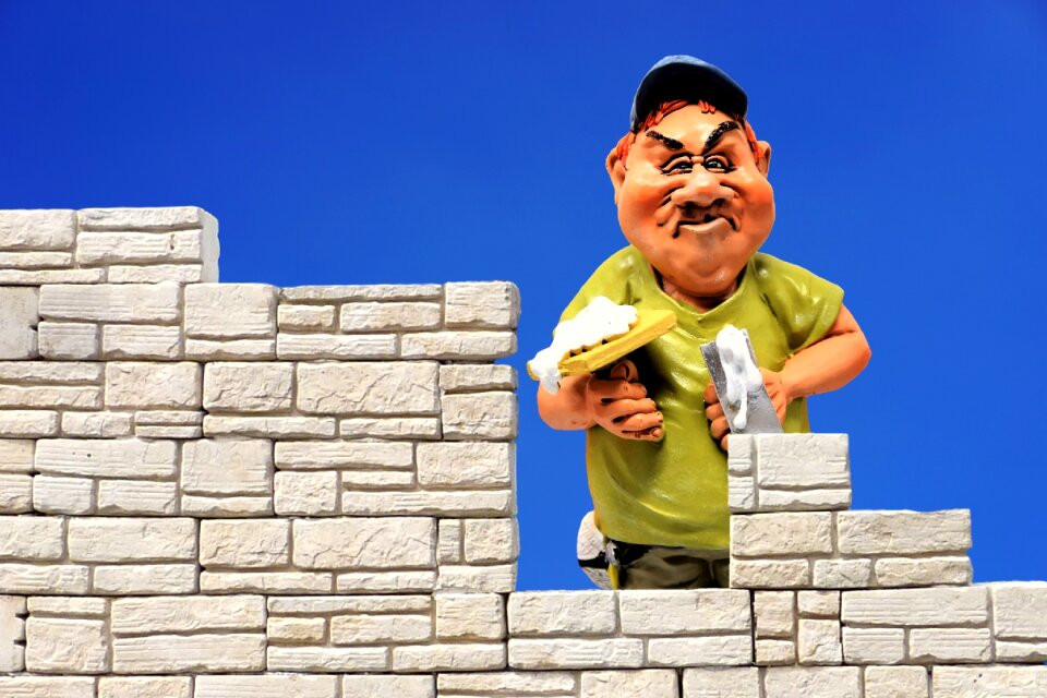 Facade brick wall masonry