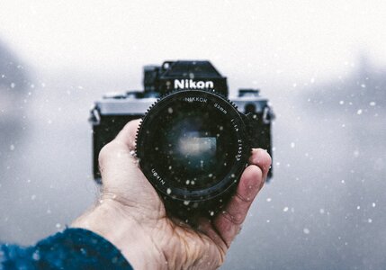 Black photography snow photo