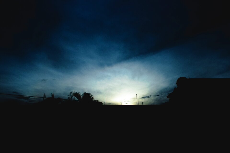 Silhouette shadows night
