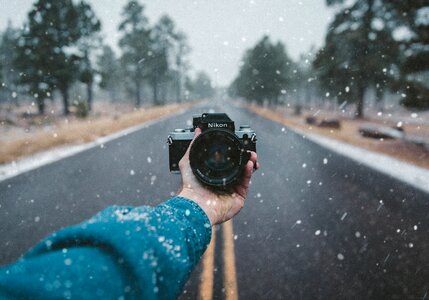 Black photography snow