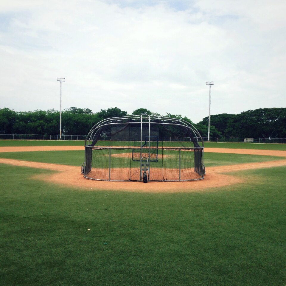Baseball diamond field grass