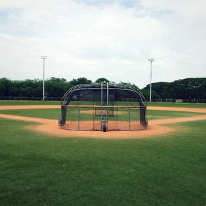 Baseball diamond field grass photo