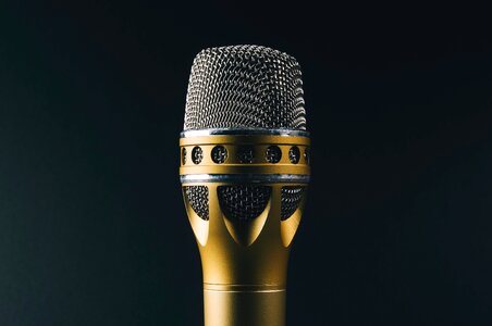 Audio recording blue microphone photo