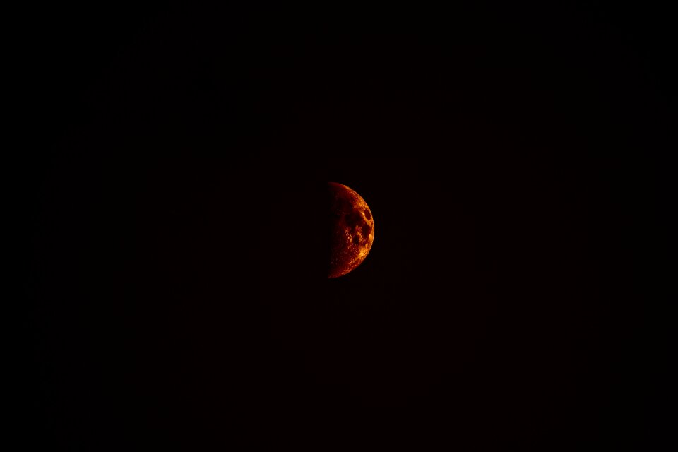 Dark night moon