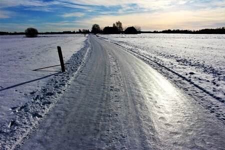 Winter snow frost