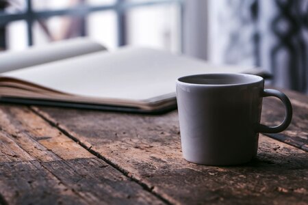 Desk drink espresso photo