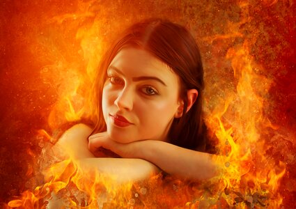 Beautiful portrait burn